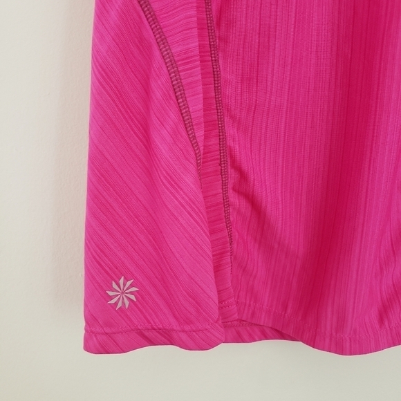 Athleta Pink Scoop Neck Reflective Tee - Picture 8 of 8